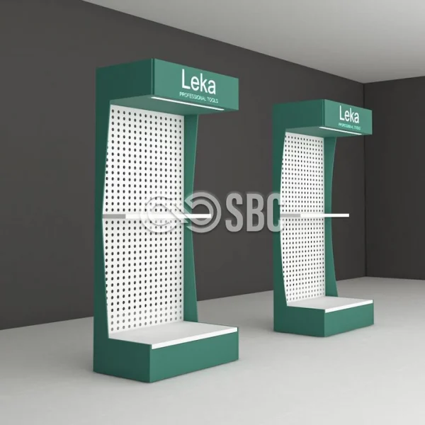 طراحی استند فروشگاهی برند ابزارآلات لکا توسط SBC